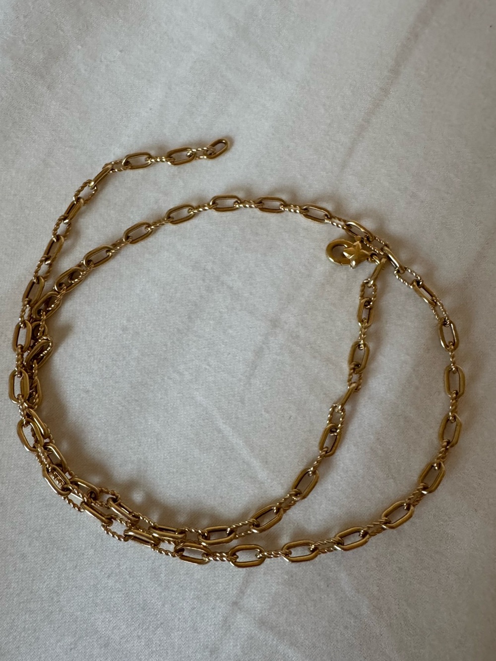 David Yurman 18K yellow gold Madison 3mm link chain- 17 inches